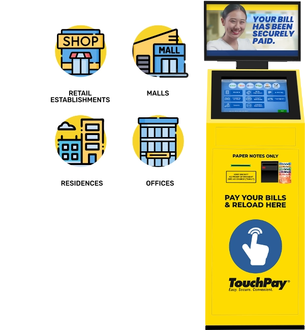 touchpay and locator icons